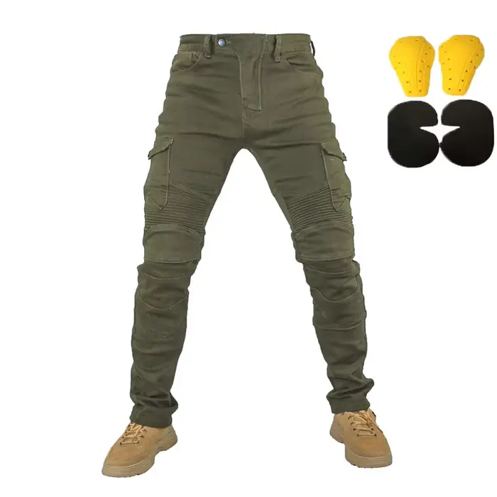 Jean moto pantalons Motocicleta Hombre jean à plumes Version Standard pantalon de conduite en voitur