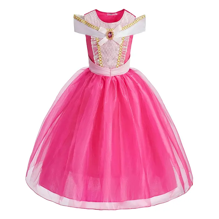 Robe Carnaval Princesse Aurora Luxe Été Noël Vêtements Educatifs Occasions Spéciales Pour Filles
