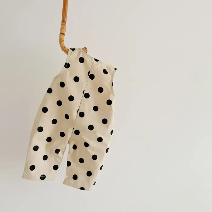 Barboteuse pour nouveau-né fille, barboteuse sans manches à pois ronds, une pièce, vêtements à la mo