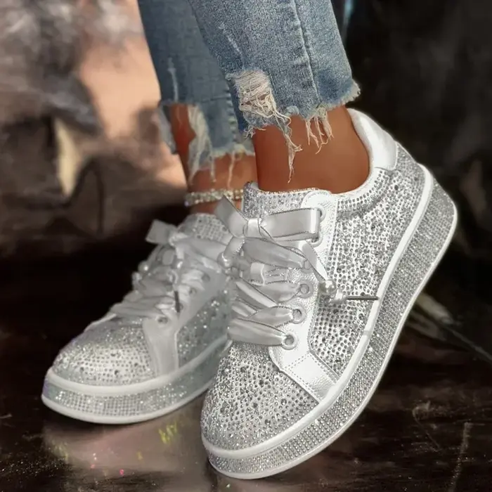 Femmes chaussures de skateboard décontractées respirant confort blanc baskets à semelles épaisses an