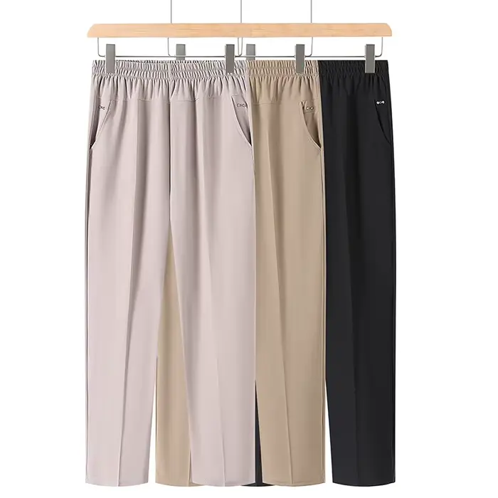 Nouveaux pantalons pour femmes printemps-été, pantalons mom, taille haute élastique, décontractés, c
