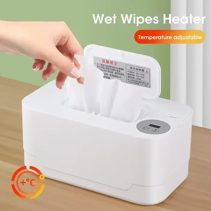 Chauffe-lingettes pour bébé avec affichage LED, distributeur de serviettes, portable, charge USB, bo
