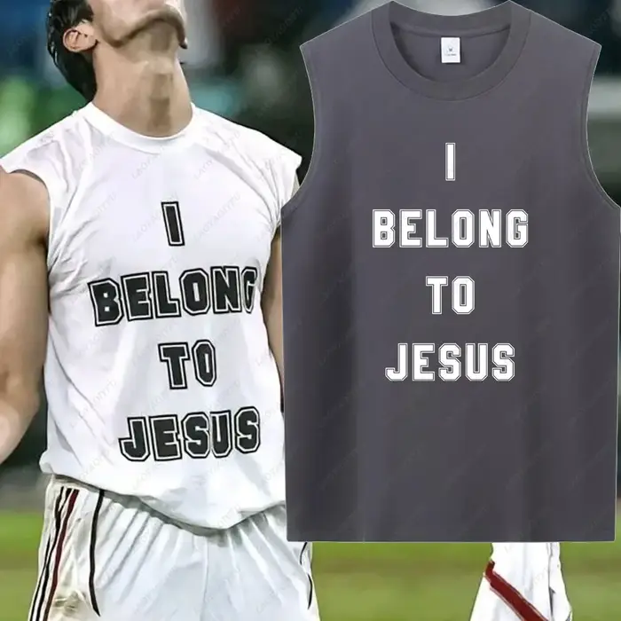 J'appartiens à jésus hommes gilet coton T-Shirt été mode décontracté sans manches gilet culturel T-S