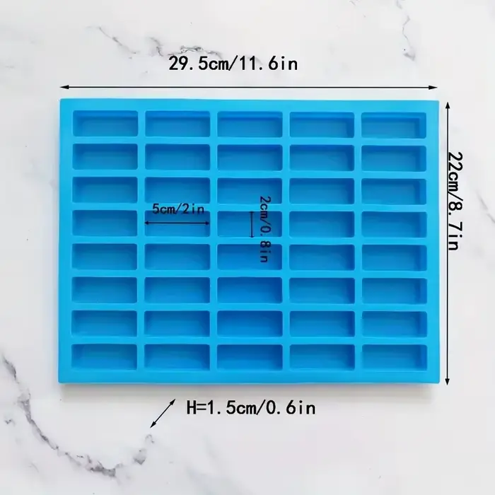 Moule à bonbons en Silicone rectangulaire étroit à 40 cavités, moule de barre de chocolat pour truff