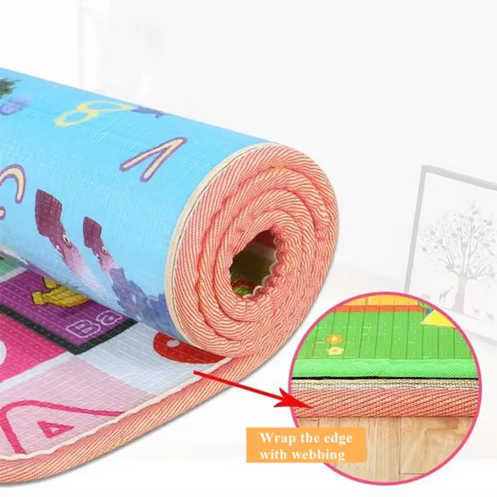 Tapis de jeu pour enfants de 200x180cm épais sécurité ramper pliable couleurs vives motifs attrayants pour bébé occasions spéciales