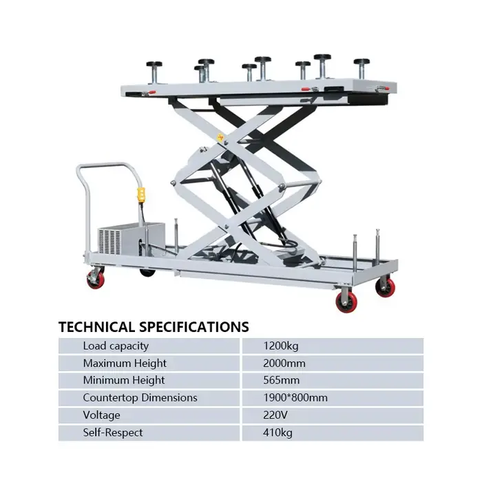 Plateforme élévatrice mobile hydraulique à deux colonnes pour usage domestique, capacité 1 tonne, ha