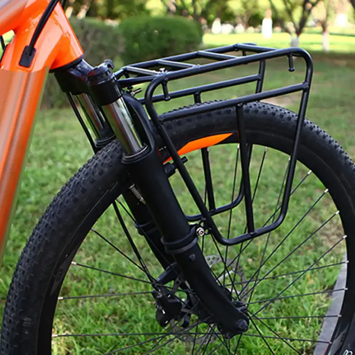 Porte-bagages avant pour vélo de montagne panier avant accessoire de cyclisme pour bagages pêche fitness sports activités de plein air famille amis