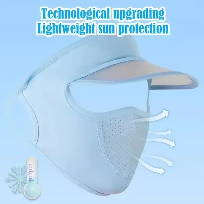 Masque de Protection solaire d'été en soie glacée, Protection UV, voile de Protection solaire avec b