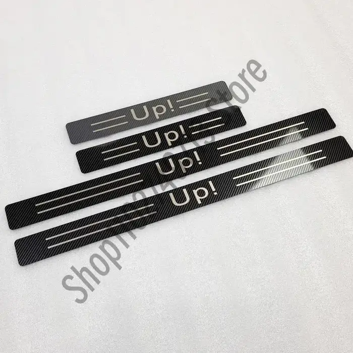 pour Volkswagen VW UP UP! Plaque de protection de seuil de porte en acier inoxydable, autocollant de