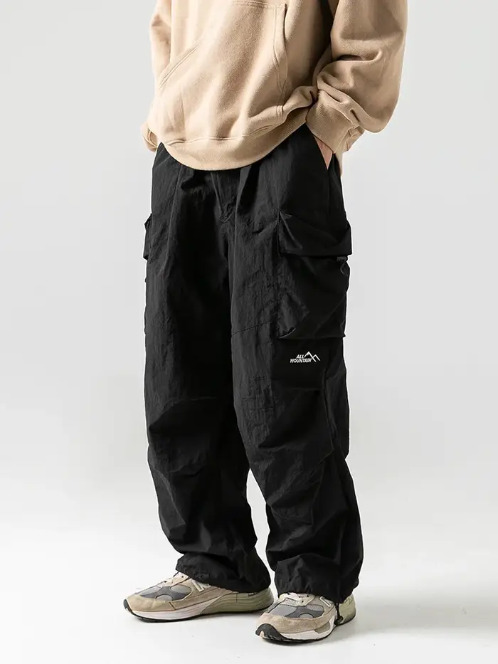 Pantalon cargo baggy vintage pour homme, imperméable, décontracté, sport, jogging, printemps, été, p