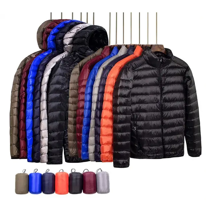 Nouvelle marque automne hiver doudoune légère hommes mode à capuche court grand Ultra-mince léger je