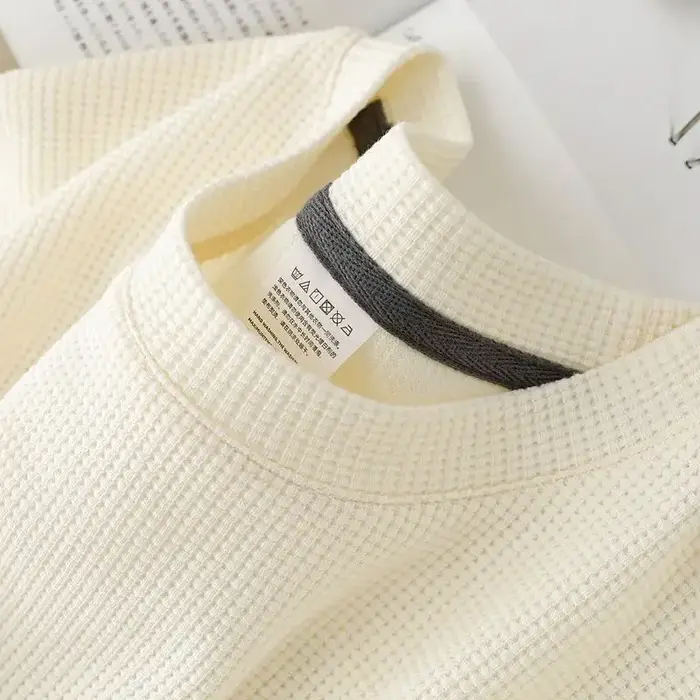 M-5XL hommes nouvel été gaufré col rond manches courtes T-Shirt confortable léger respirant haut à m