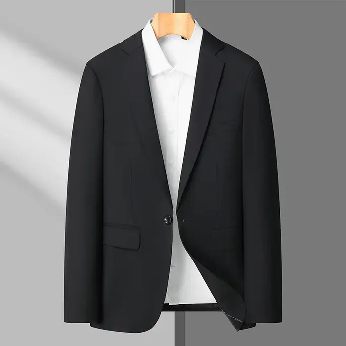 Blazer de style britannique mince pour hommes, robe formelle professionnelle, mode masculine, tendan