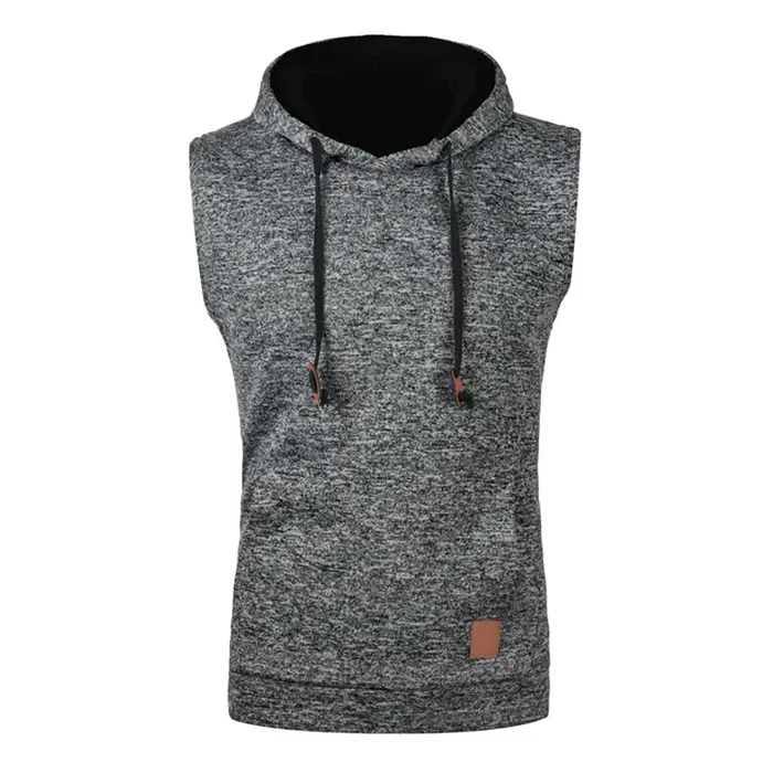 Sweat à capuche sans manches pour hommes, mode décontractée, débardeur de musculation, chemise de sp