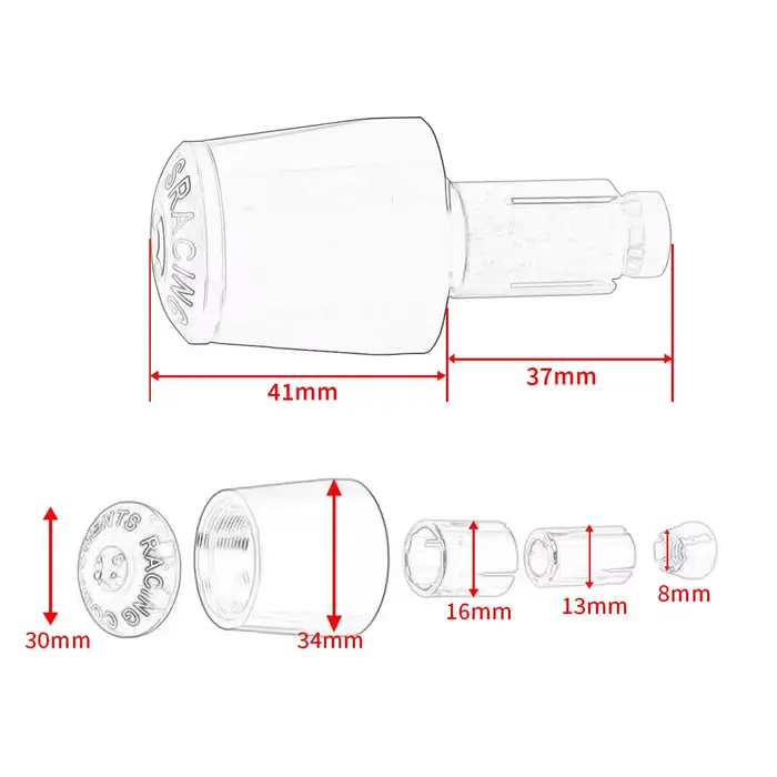 Leviers d'embrayage de frein de moto guidon extrémités de la poignée poignées pour Honda CB1000R 200