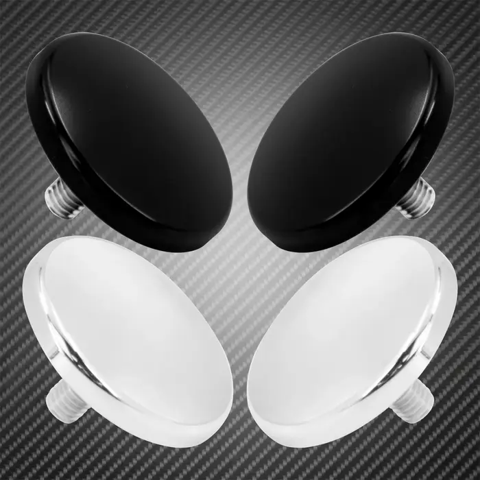 2x bouchons de miroir de carénage intérieurs Choppers, noir/Chrome, pour Harley Touring Electra Stre