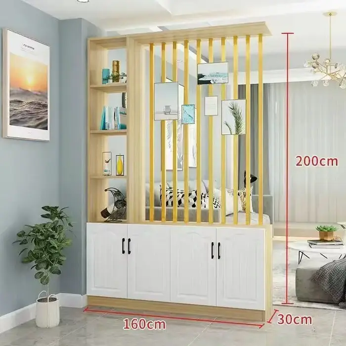 Armoire d'entrée avec armoire à chaussures intégrée et casier de séparation pour écran de salon pour une organisation optimale à la maison