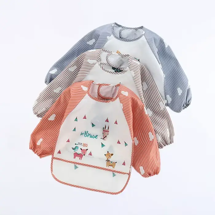 Bavoirs imperméables pour bébé de 0 à 3 ans, joli dessin animé coloré, pour nourrissons, manger des 