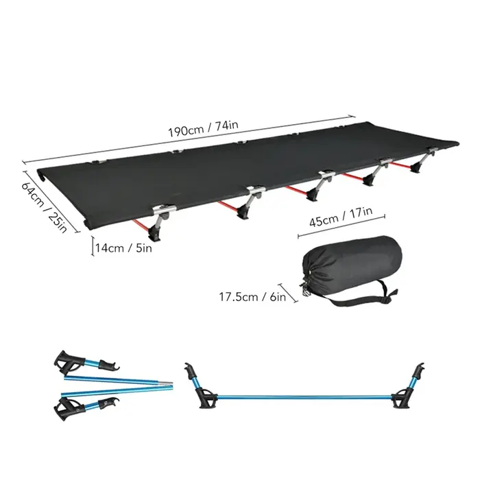 Lit Pliant Ultraléger pour Camping, Voyage, Couchage, Polymères, Juste de Matelas pour Randonnée, Pêche, Pique-Nique
