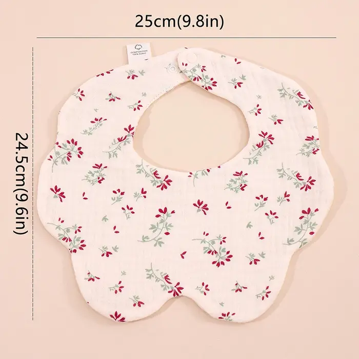 Bavoirs bandana coréens 5 pièces coton pastoral floral pour garçon fille nouveau-né occasions spéciales