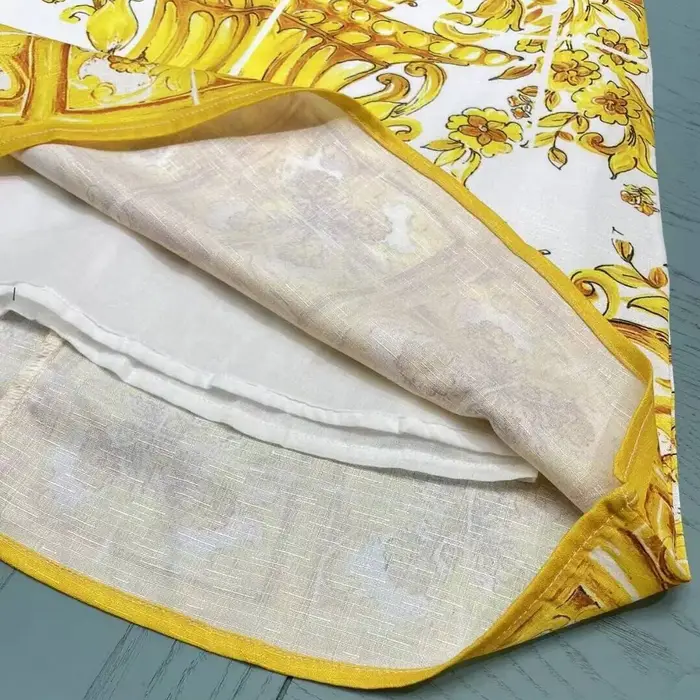 Robe d'été jaune en coton pour filles, vêtements pour enfants, nouvelle collection 2024