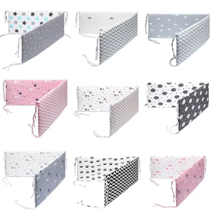 Barrière de lit bébé en coton tressé protection anti-collision pour nouveau-nés décoration de chambre sécurité élégance chambre enfant nouveau-né