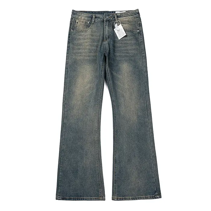 Jeans baggy droits High Street pour hommes, pantalons en denim vintage, jeans décontractés, Cleanfit
