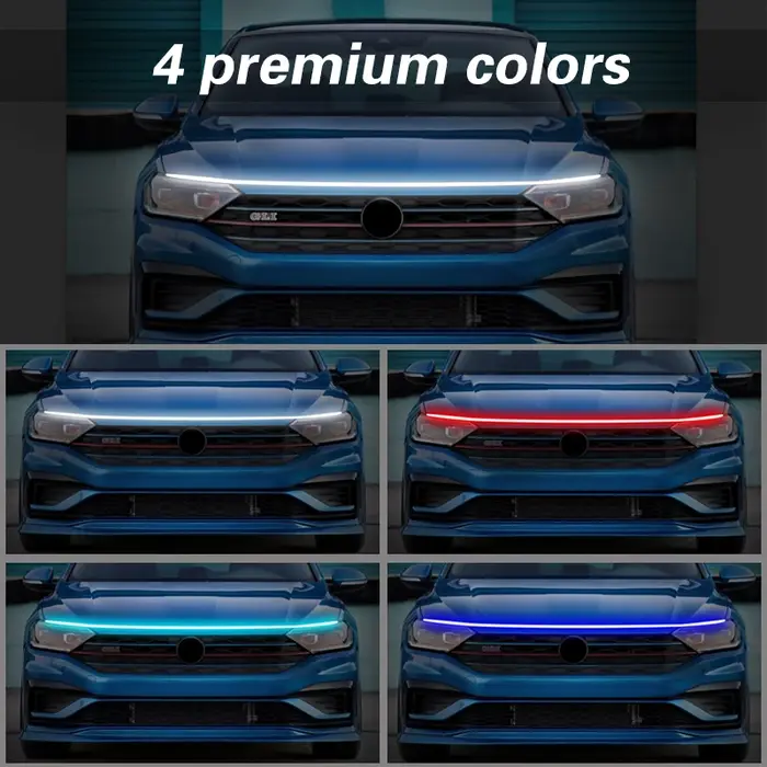 Bande lumineuse LED antibrouillard flexible pour Hyundai Kona, lampe ambiante décorative, feux diurn