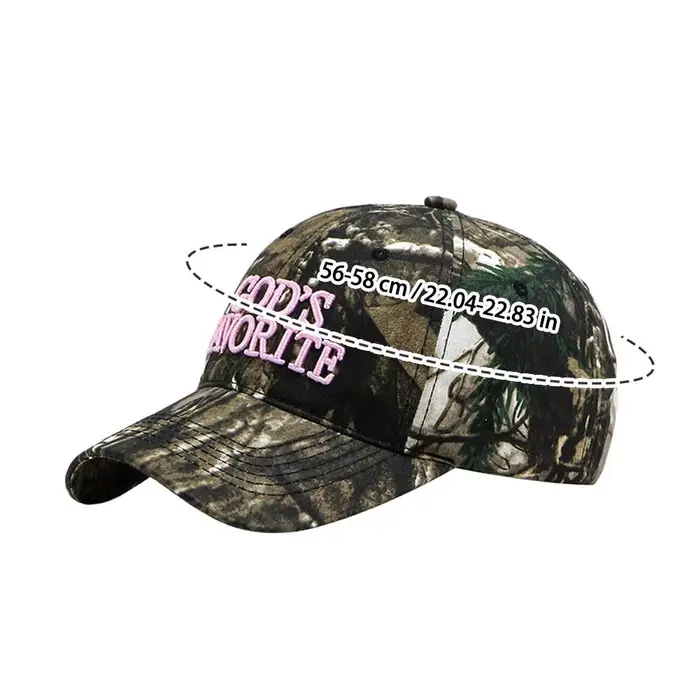Casquette de Baseball rétro avec lettres brodées, Camouflage, tactique de Jungle, grande circonféren