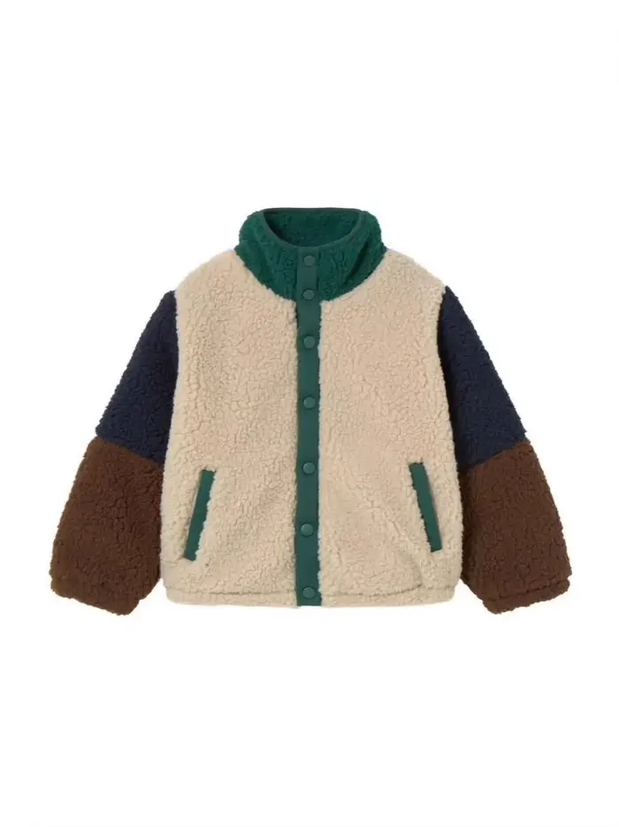 Veste décontractée en coton pour bébé, col vert Double face, nouvelle veste chaude en coton pour enf