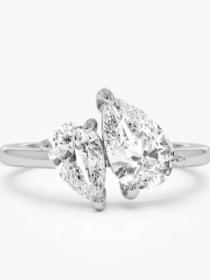 Bague en argent Sterling 925 pour femmes, classique, simple, en Zircon, goutte d'eau, fiançailles, m