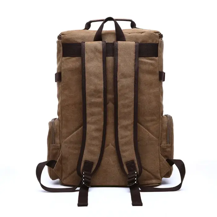 Sac à Dos Vintage en Toile pour Homme, Cartable d'École, de Voyage, Grande Capacité, pour Ordinateur