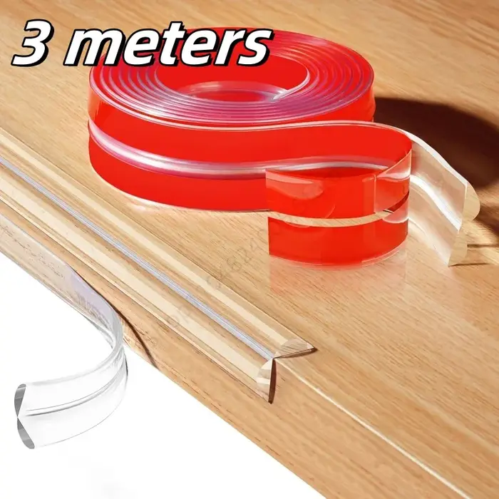 Bande de protection transparente en PVC pour bord de Table, 3 mètres, bande de protection d'angle po