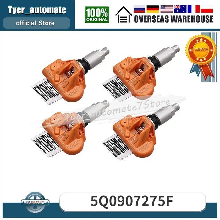 4 pièces 433Mhz 5Q 0907275 Capteur de surveillance de la pression des pneus F, pour Audi RS3 SKODA K