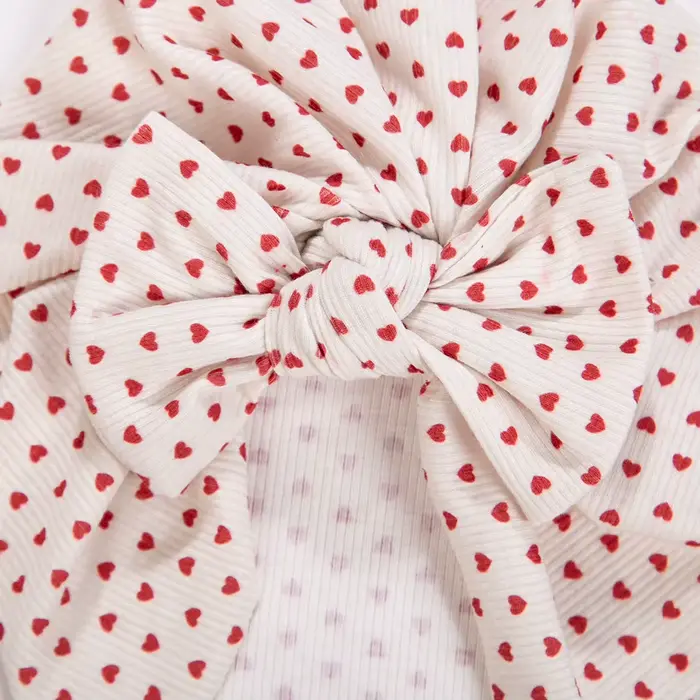 Ins côtelé bébé Turban chapeaux coeur Dasiy cerise papillon ours imprimé infantile bonnets enfant en
