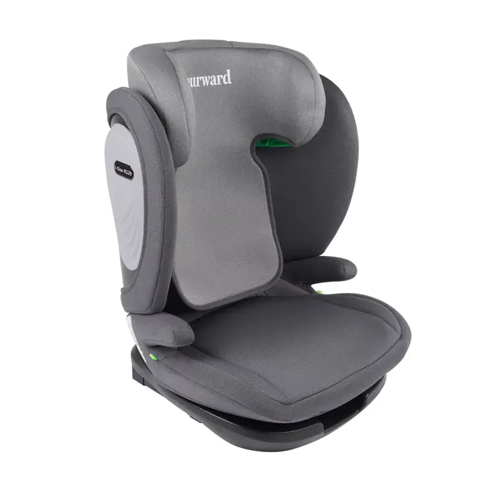 AP03 KL005 Siège auto enfant gris/noir avec certifié ISOFIX,ECE R129, pour 3 à 12 ans, 100-150 CM, 1