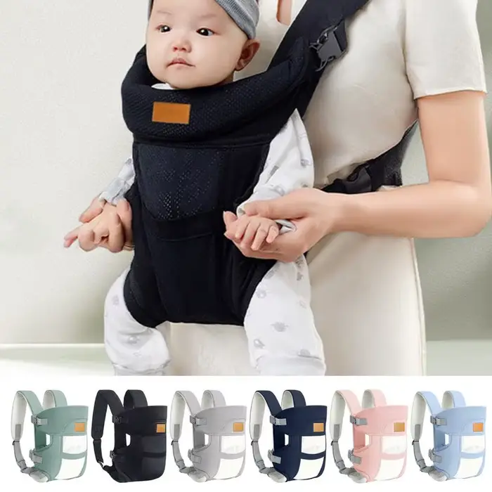 Porte-bébé de poitrine léger, ergonomique, respirant, sac à bandoulière horizontal, Support de tête 