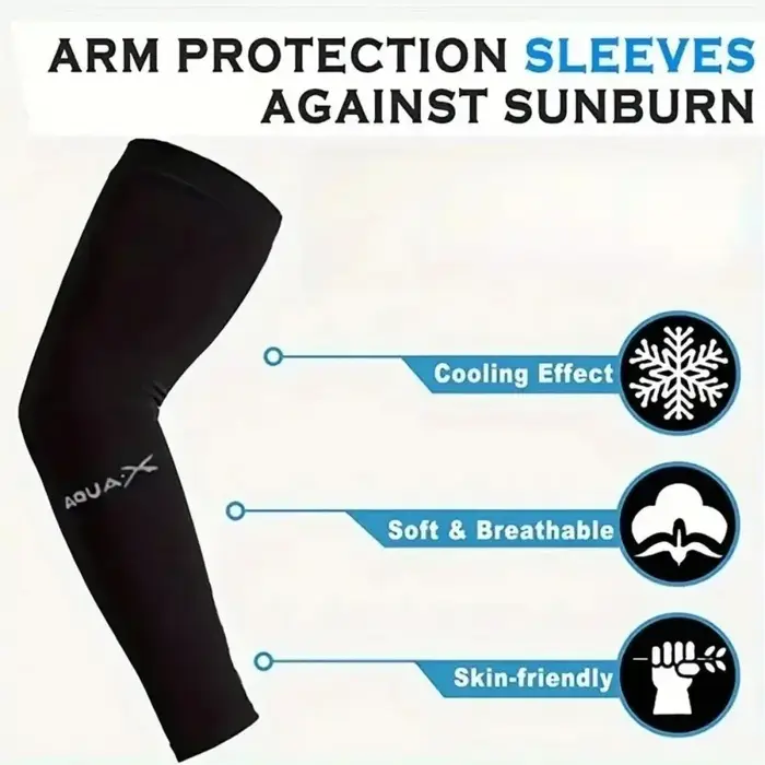 3 paires de manchons de protection solaire UV pour les bras – Protection respirante, utilisables pou