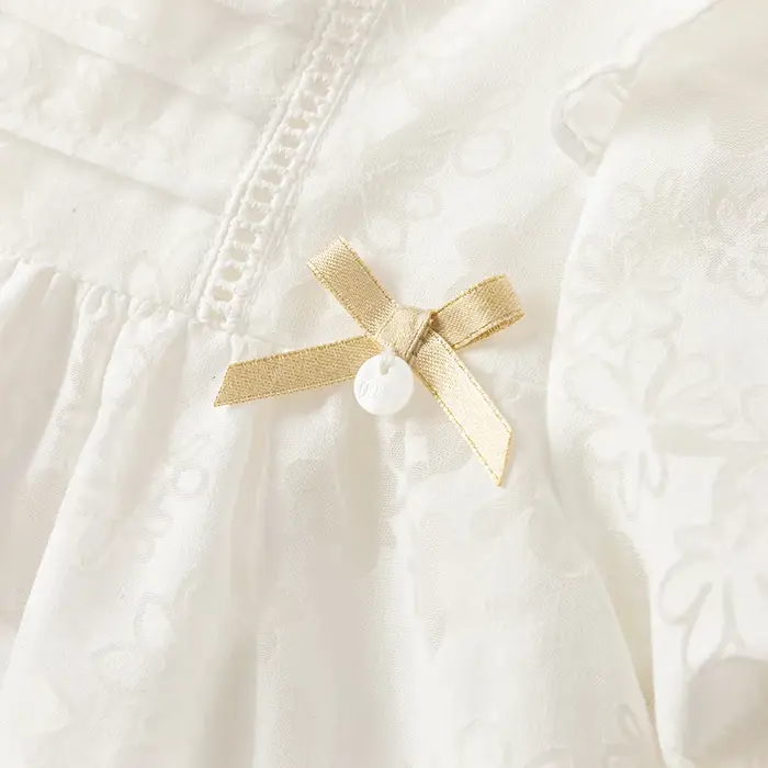 Dave Bella – robe de princesse pour filles, manches bouffantes, breloque en maille blanche, Noble, m