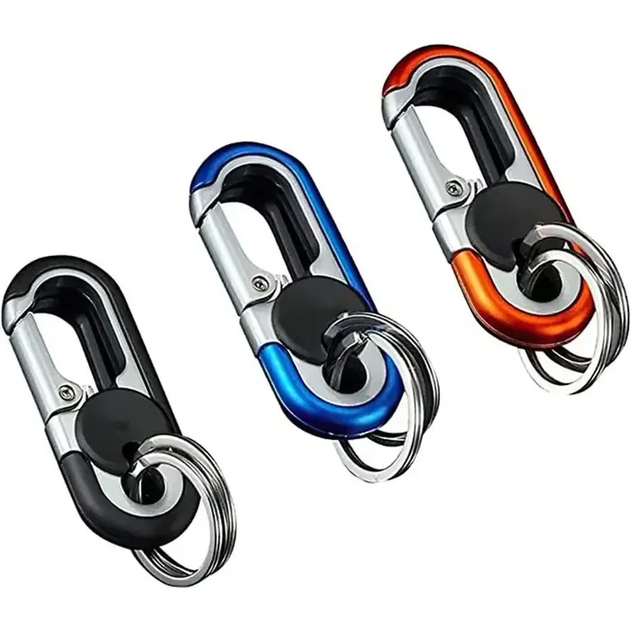 Porte-clés double anneau pour homme élégant accessoire de mode auto collection cadeau pour hommes occasions spéciales