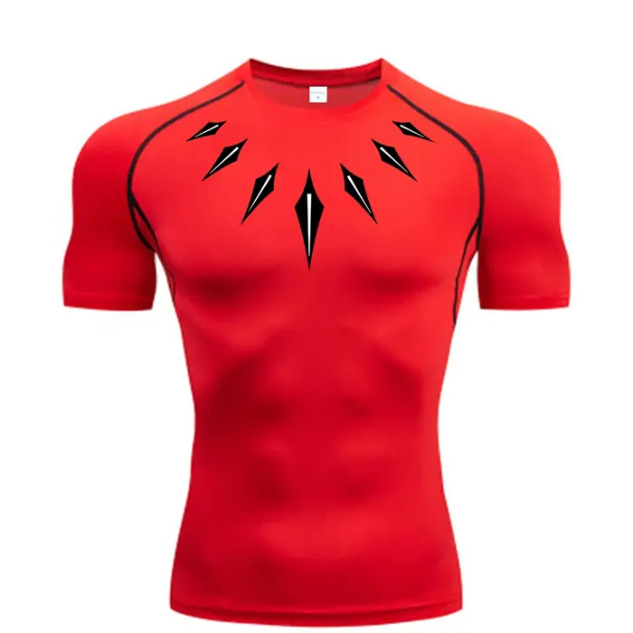 Anime hommes Compression chemise Fitness Sport course serré gymnase t-shirts athlétique entraînement