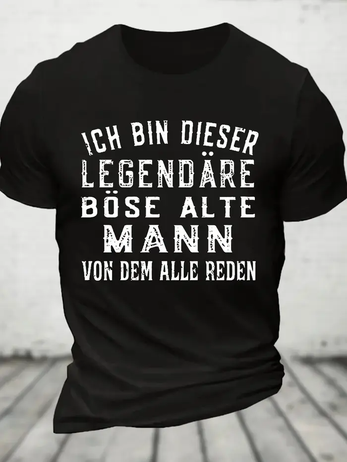 T-shirt en coton Ich Bin Dieser ATIONS, T-shirt fin pour les hommes