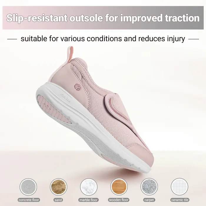 Fittington – chaussures pour diabétiques pour femmes, larges bretelles entièrement réglables, ailes 