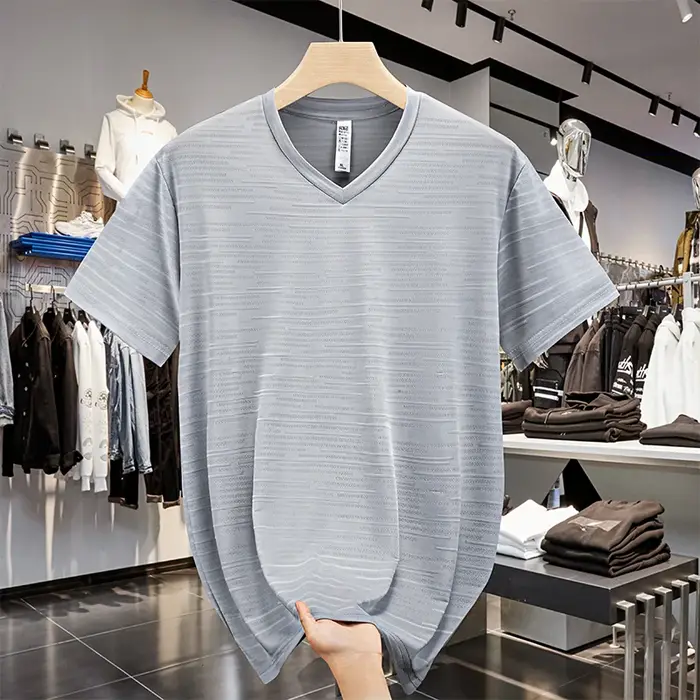 T-Shirt à Manches Courtes et Col en V pour Homme, Vêtement de dehors, Grande Taille, 10XL, 9XL, 8XL,