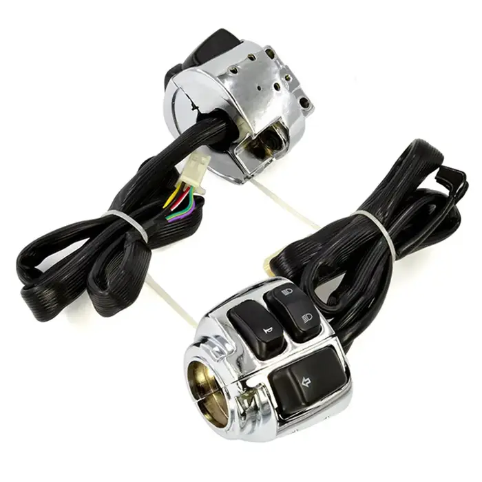 Interrupteur de guidon de moto, clignotant, klaxon, bouton de commande d'engrenage, pour Harley SOFT