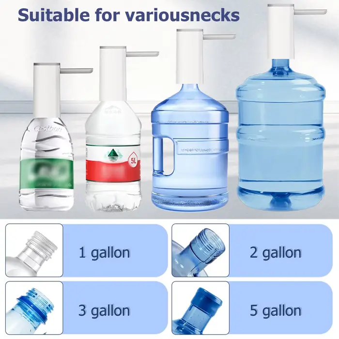 Distributeur de bouteilles d'eau, pompe à bouteille d'eau automatique pliable universelle avec affic