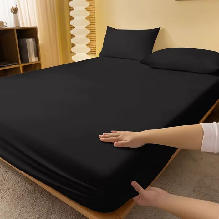 Drap de lit mat uni pour une nuit douce et confortable literie hypoallergénique pour chambre à coucher occasions spéciales
