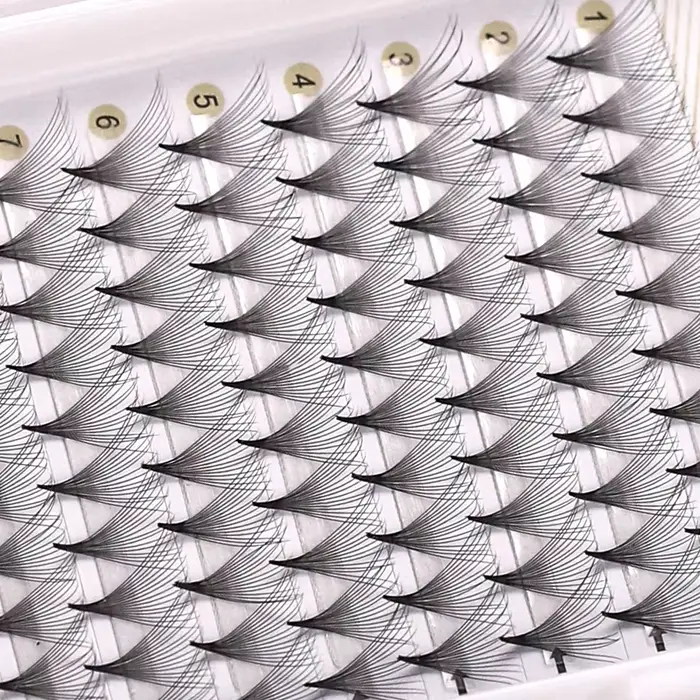 AGUUD-Extensions de cils préfabriquées, 10 plateaux/lot, volume russe, super éventails, aiguille, ti