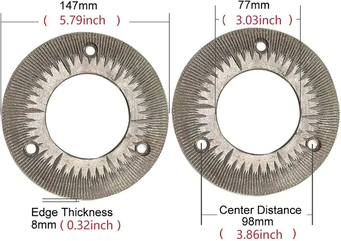 2 disques de broyage, moulin à grains électrique 3000W 110V, plaques de broyage pour grains secs, ad