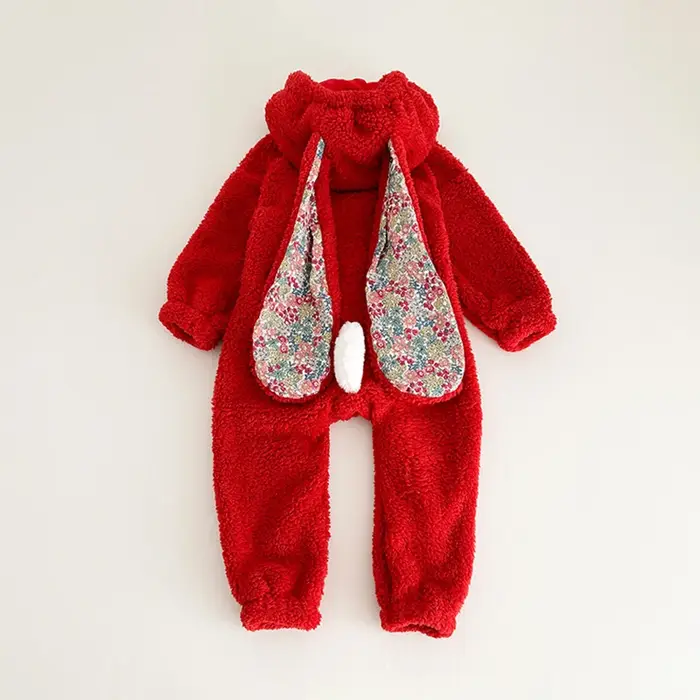 Barboteuse printemps bébé unisexe en peluche douce capuche vêtement maison pour nouveau-né occasions spéciales détente à la maison
